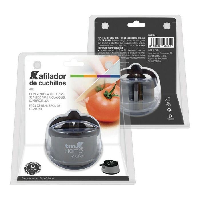 Afilador de Cuchillos TM Home Negro Con Ventosas 1 Afilador de Cuchillos TM Home Negro Con Ventosas 1