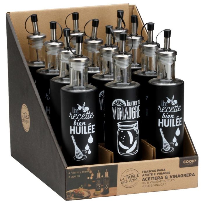 Cook Concept Aceitera o Vinagrera Industriel Cristal y Acero Inoxidable Altura 25 cm 3