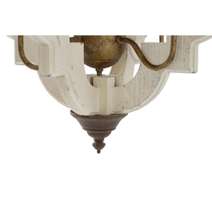Lámpara de Techo Home ESPRIT Blanco Bronce Hierro Abeto 40 W 63 x 63 x 74 cm 3 Lámpara de Techo Home ESPRIT Blanco Bronce Hierro Abeto 40 W 63 x 63 x 74 cm 3