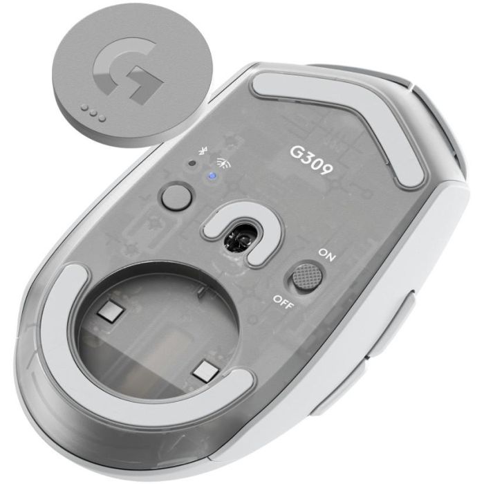 Logitech G309 Ratón Inalámbrico Gaming Óptico Blanco - Sensor HERO 25K 25600 DPI con 6 Botones Programables LIGHTSPEED 4