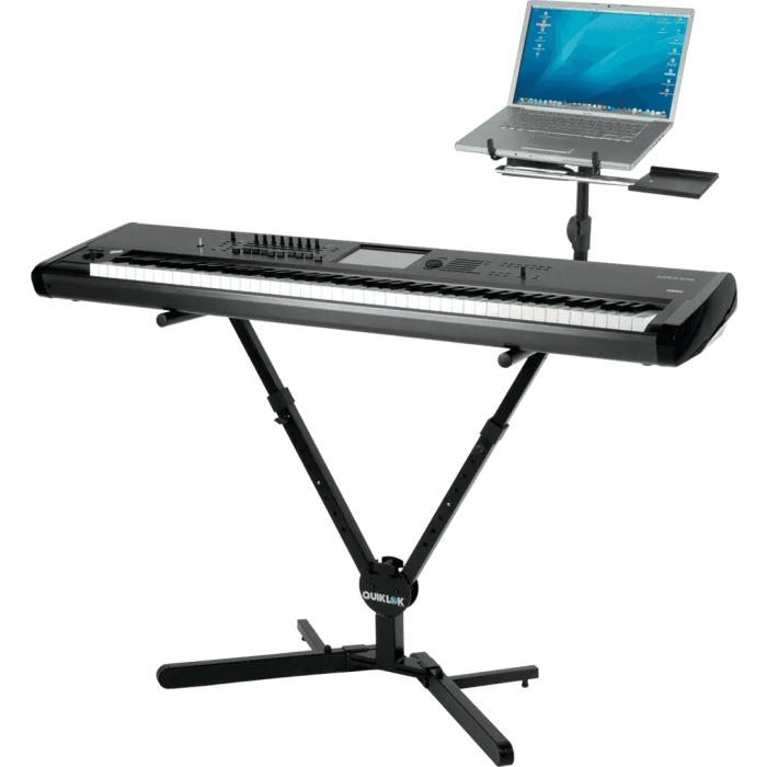 QUIKLOK Soporte Teclado Qly40 Formato "Y" / Perfil Simple Ajustable Plegable Acero Negro 2