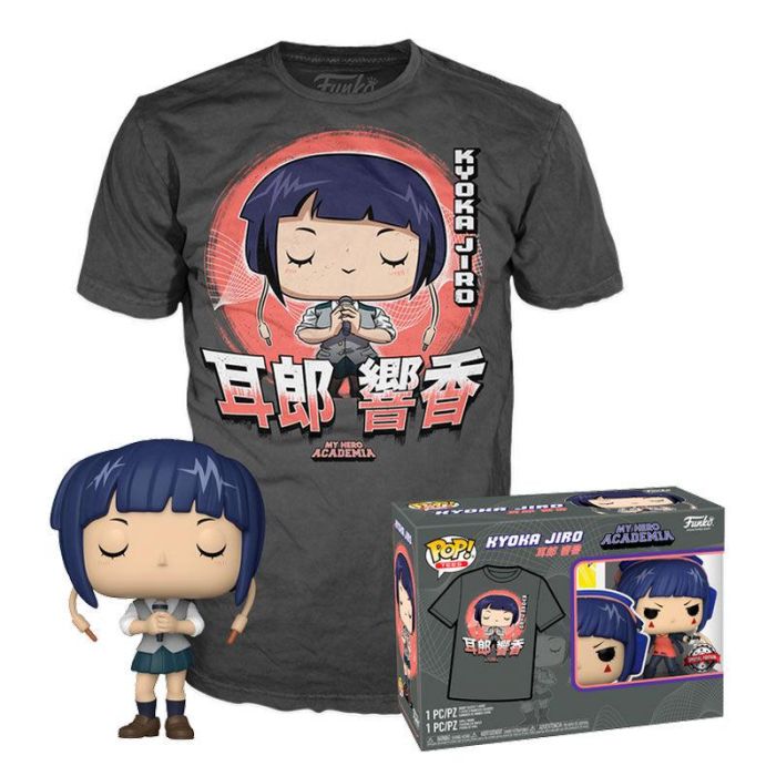 Funko 62363 Pop&Tee Jirou - My Hero Academia - Camiseta Unisex de Algodón y Figura Coleccionable Exclusiva de 10 cm - Talla XL