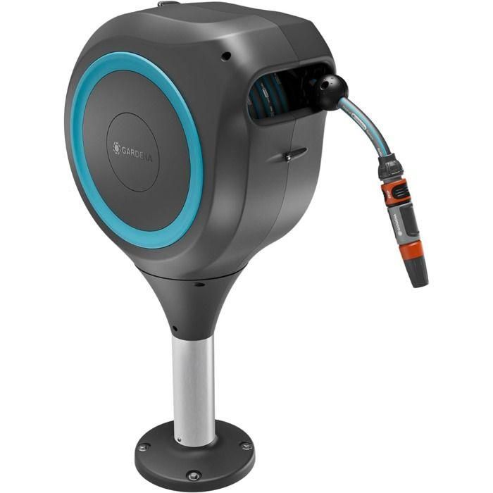 Gardena RollUp S Enrollador de Manguera Automático para Terraza 15m x 13mm Azul con Sistema Antitorsión y Antienganche, Giro 360° 0 Gardena RollUp S Enrollador de Manguera Automático para Terraza 15m x 13mm Azul con Sistema Antitorsión y Antienganche, Giro 360° 0