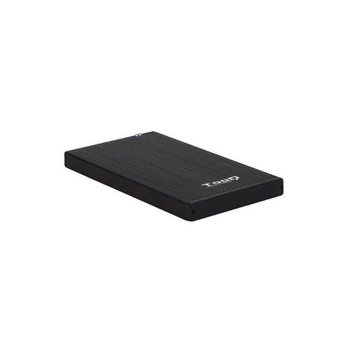 Tooq TQE-2527B Caja Externa para Disco Duro 2.5" USB 3.1 Gen 1 5Gbps UASP, compatible HDD/SSD SATA III 4TB, Aluminio Negro