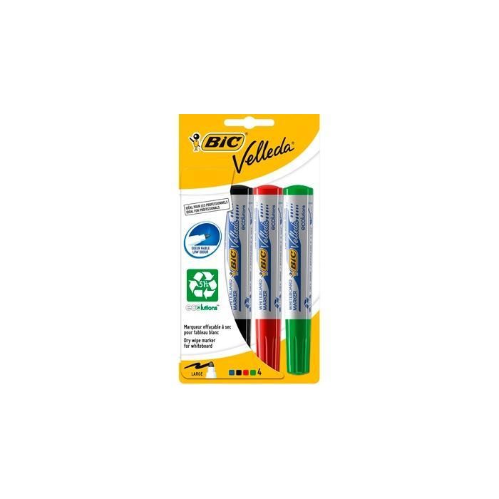 Velleda Marcadores Pizarra Blanca 1701 Ppunta Redonda C-Surtidos Blíster 4 Ud Velleda Marcadores Pizarra Blanca 1701 Ppunta Redonda C-Surtidos Blíster 4 Ud