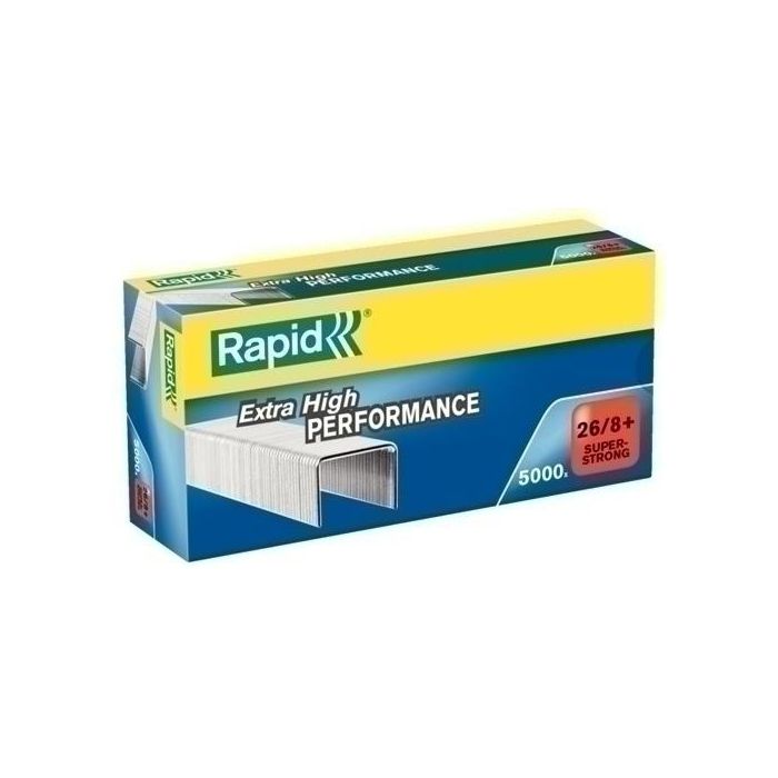 Grapas Rapid Super Strong 26/8+ Mm. Galvanizadas Caja De 5000
