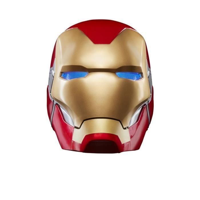 Casco electrónico Iron Man, con efectos de luz, juguete de cosplay coleccionable premium para adultos, serie Marvel Legends 1