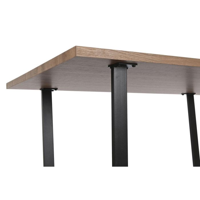 Mesa de Comedor Home ESPRIT Marrón Negro Hierro Madera MDF 160 x 90 x 75 cm 3 Mesa de Comedor Home ESPRIT Marrón Negro Hierro Madera MDF 160 x 90 x 75 cm 3