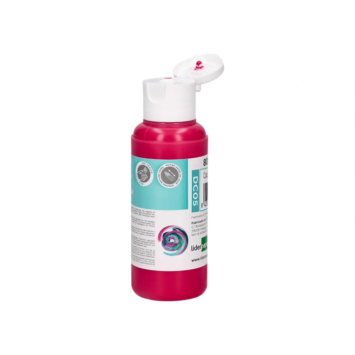 Liderpapel Pintura Acrílica Bote 80 ml Magenta Multisuperficie 2