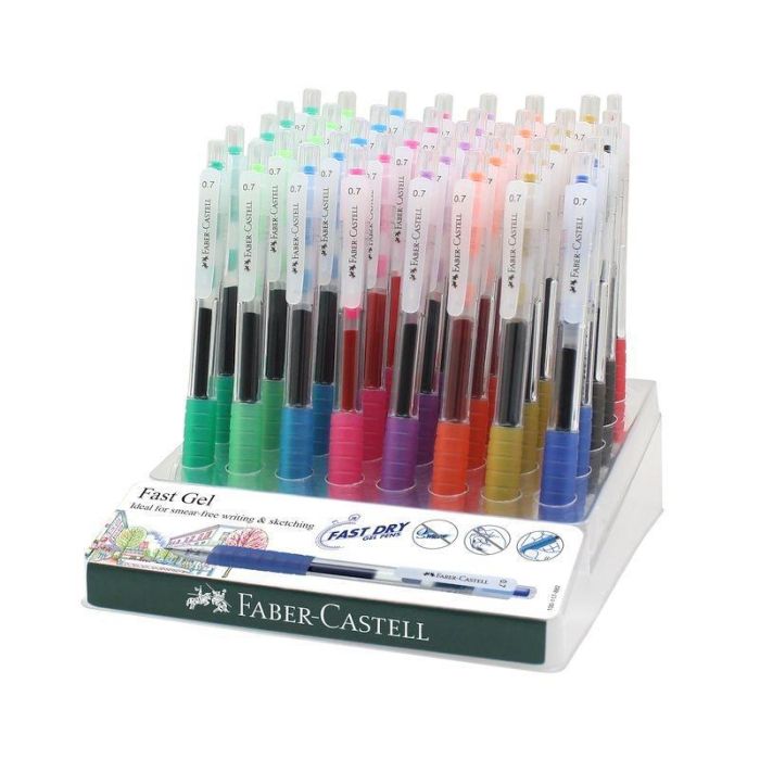 Faber Castell Bolígrafo Roller Fast Gel Grip 0.7 mm - Expositor 40 Unidades Surtidas Faber Castell Bolígrafo Roller Fast Gel Grip 0.7 mm - Expositor 40 Unidades Surtidas