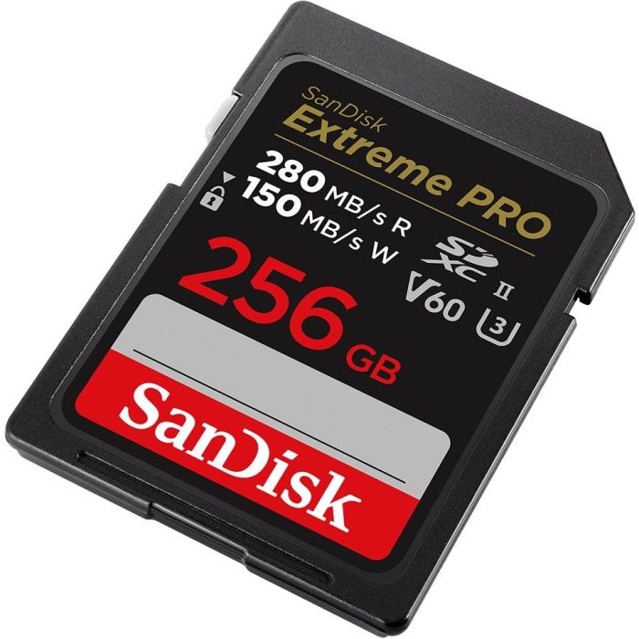 SanDisk SDSDXEP-256G-GN4IN Tarjeta de Memoria SDXC 256GB UHS-II U3 V60 Clase 10 - Lectura 280MB/s, Escritura 100MB/s 1