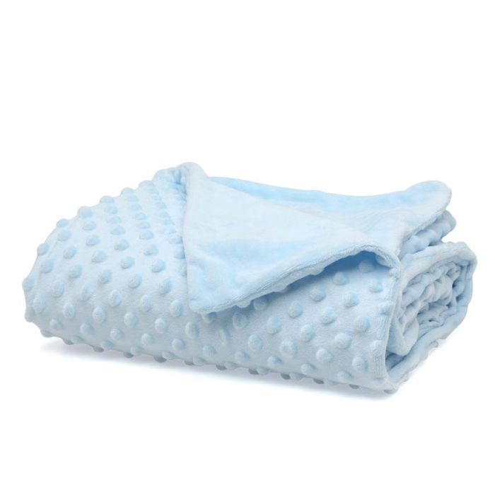 KioKids Manta Bebé Color Azul Tundosada Tacto Suave 80x110 cm Polyester +0 Meses 2