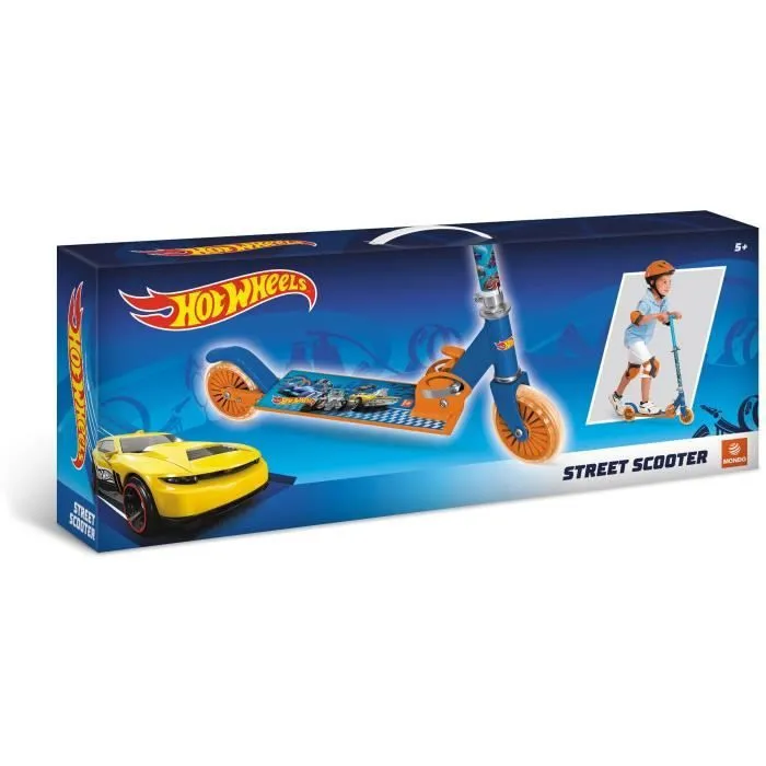 Mondo Patinete 2 Ruedas Hot Wheels Plegable Metal Ideal para Conducción Segura 1