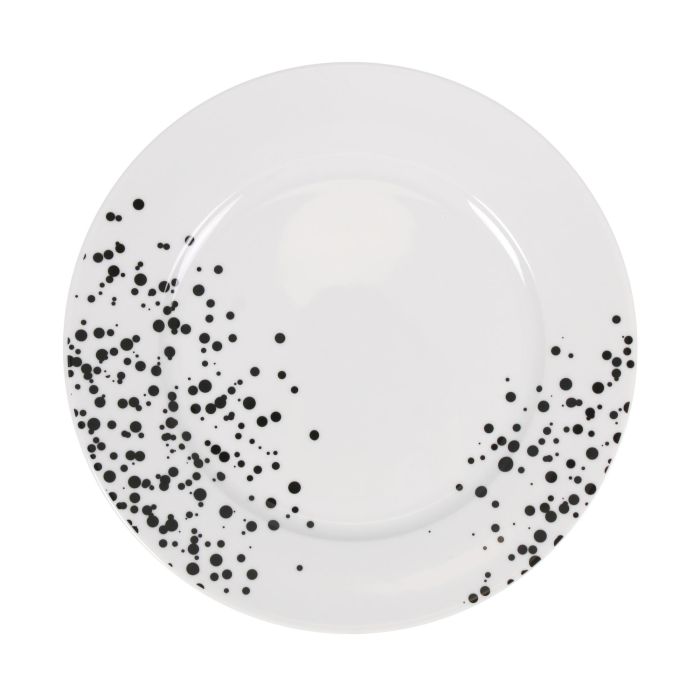 La Mediterranea Vajilla Redonda 18 Piezas Motes con 4 Platos, 4 Platos Hondo, 4 Platos Postre, 4 Tazas y 4 Platillos (2 Unidades)