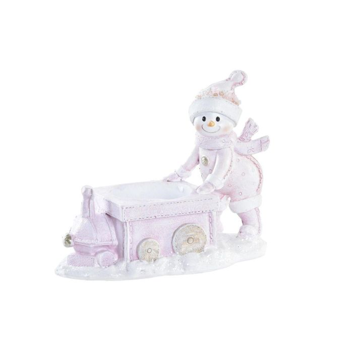 Figura Navidad Fantasia DKD Home Decor Rosa Blanco 6.5 x 10 x 12 cm Figura Navidad Fantasia DKD Home Decor Rosa Blanco 6.5 x 10 x 12 cm