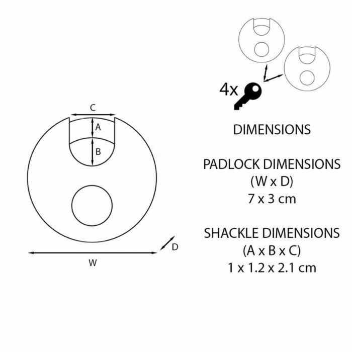 Candado de llave Master Lock M40EURT (2 Unidades) 4 Candado de llave Master Lock M40EURT (2 Unidades) 4