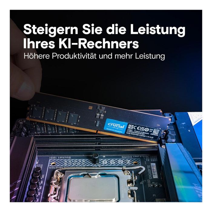Crucial CT2K32G64C52CU5 Kit de Memoria RAM 64GB (2x32GB) DDR5 6400MT/s CL52 288-pin DIMM 5