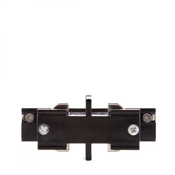 Conector Recto Carril Trifásico Negro 2