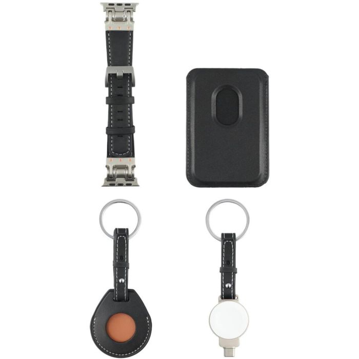 4smarts Set de Accesorios 4-piezas para Dispositivos Apple, Negro