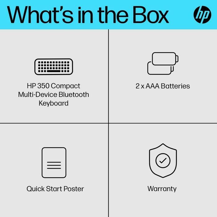HP 350 Compact Multi-Device Bluetooth Keyboard 2 HP 350 Compact Multi-Device Bluetooth Keyboard 2