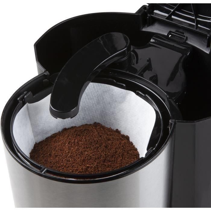Cafetera de filtro - DOMO - DO708K - 1000 W - 1,5 L - 12 tazas - Pantalla LCD - Temporizador 24 horas - Negra y acero inoxidable 1 Cafetera de filtro - DOMO - DO708K - 1000 W - 1,5 L - 12 tazas - Pantalla LCD - Temporizador 24 horas - Negra y acero inoxidable 1