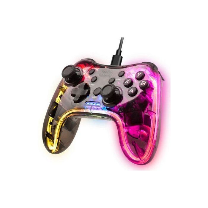 Mars Gaming MGP-C Gamepad RGB Neon Translucido, Vibración Háptica Dual, Cable USB-C Extraíble, Compatible PC Switch PS3 Android 1 Mars Gaming MGP-C Gamepad RGB Neon Translucido, Vibración Háptica Dual, Cable USB-C Extraíble, Compatible PC Switch PS3 Android 1