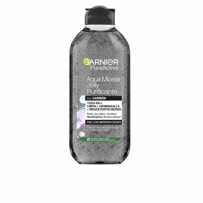 Garnier PURE ACTIVE Agua Micelar Jelly Purificante con Carbón y Ácido Salicílico - 400 ml - Hipoalergénico Garnier PURE ACTIVE Agua Micelar Jelly Purificante con Carbón y Ácido Salicílico - 400 ml - Hipoalergénico