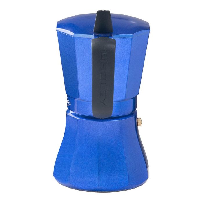 Cafetera de aluminio de 6 tazas modelo "petra" color azul 1