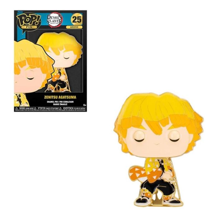 Loungefly Funko Pop Pin Demon Slayer - Zenitsu Agatsuma, Colección POP!, Chapa de metal esmaltado, 10 cm 0 Loungefly Funko Pop Pin Demon Slayer - Zenitsu Agatsuma, Colección POP!, Chapa de metal esmaltado, 10 cm 0