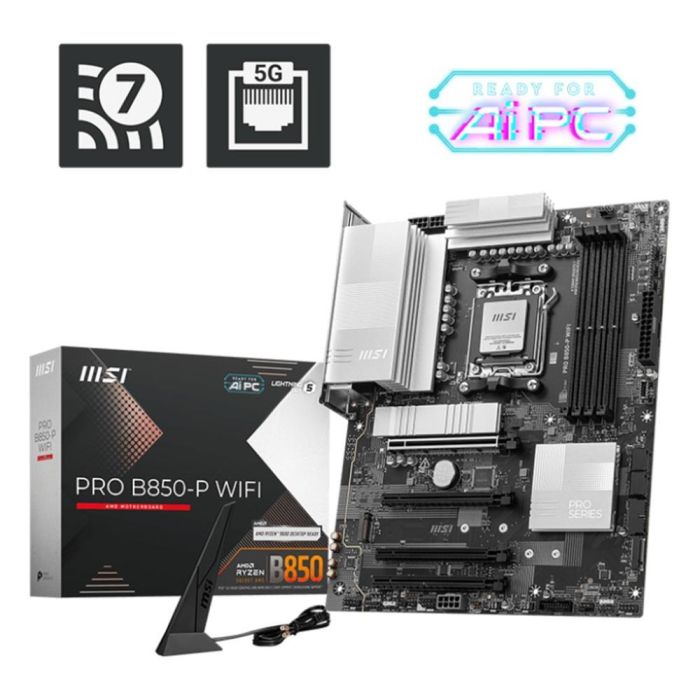 MSI PRO B850-P WiFi placa base AMD B850 Zócalo AM5 ATX MSI PRO B850-P WiFi placa base AMD B850 Zócalo AM5 ATX
