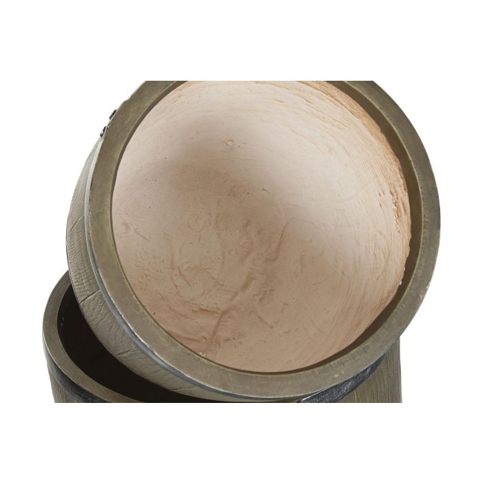 Macetero Cottage DKD Home Decor Marron 47 x 61 x 47 cm Set de 3 2