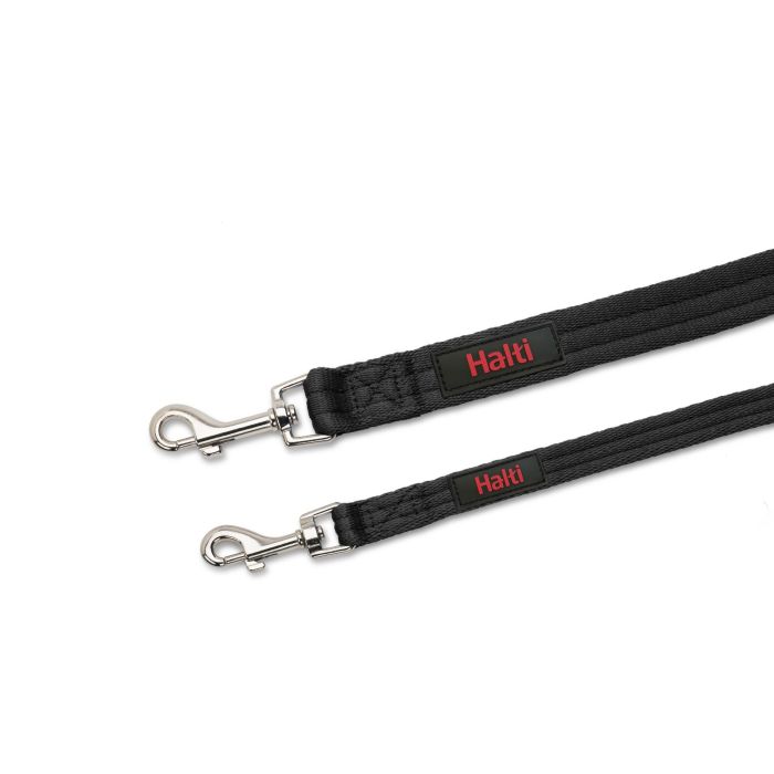 Halti Correa de Adiestramiento Versátil Doble Pinza con Más de 5 Usos, Nylon Negro Talla S, Para Perros hasta 27.5kg 1