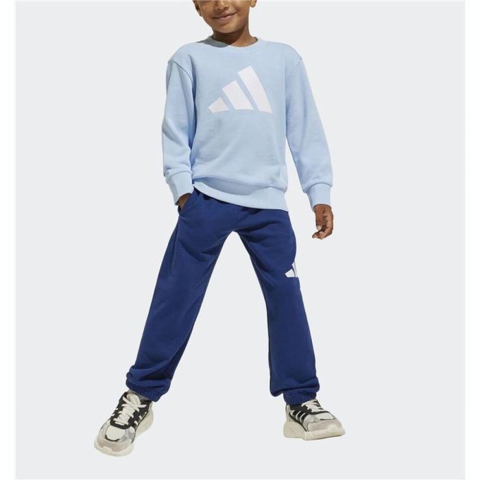 Chándal Infantil Adidas Lk Big Logo French Terry Jog Azul 39-41 2