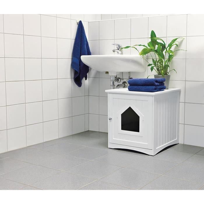 Cabina de inodoro TRIXIE - 49x51x51cm - Blanco - Para gatos 1 Cabina de inodoro TRIXIE - 49x51x51cm - Blanco - Para gatos 1