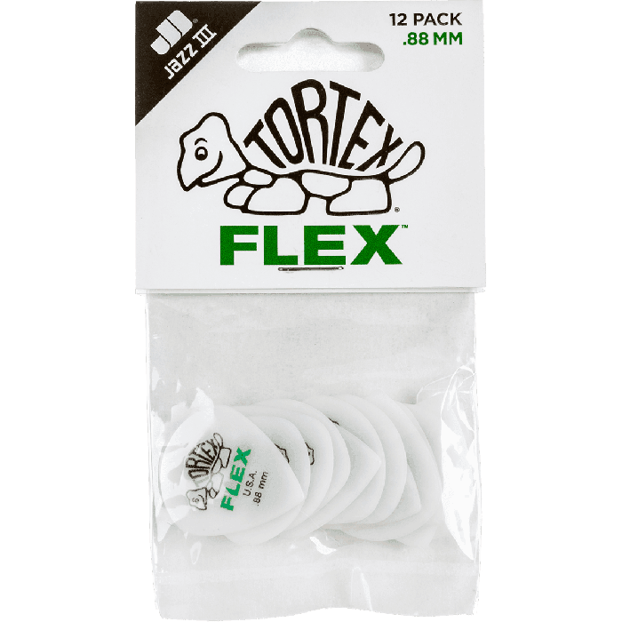 Dunlop Pack 12 Púas Tortex Flex Jazz III - 0,88 mm