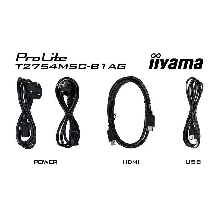 Iiyama Monitor Táctil 27" Full HD IPS T2754MSC-B1AG, Pantalla Táctil Capacitiva, 1920x1080, Altavoces, HDMI, VGA, USB 3.0, Ajuste de Altura 12 Iiyama Monitor Táctil 27" Full HD IPS T2754MSC-B1AG, Pantalla Táctil Capacitiva, 1920x1080, Altavoces, HDMI, VGA, USB 3.0, Ajuste de Altura 12