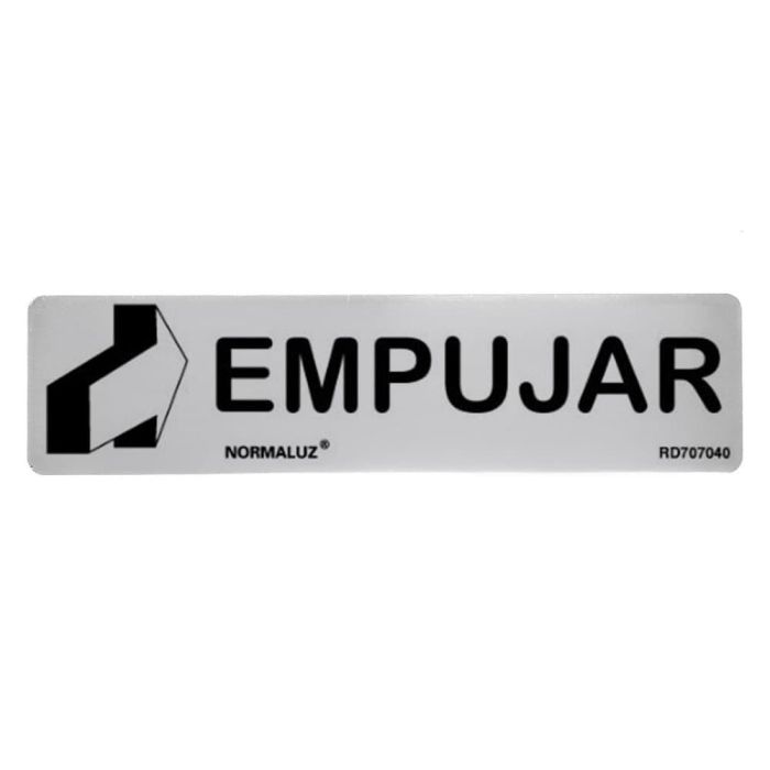 Normaluz Cartel informativo "empujar", acero inoxidable adhesivo 0.8 mm, 5 x 20 cm 0 Normaluz Cartel informativo "empujar", acero inoxidable adhesivo 0.8 mm, 5 x 20 cm 0