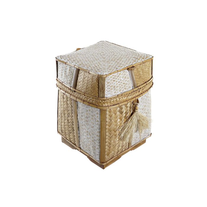 Cesta Balines DKD Home Decor Natural Blanco 33 x 40 x 33 cm Set de 3 2 Cesta Balines DKD Home Decor Natural Blanco 33 x 40 x 33 cm Set de 3 2