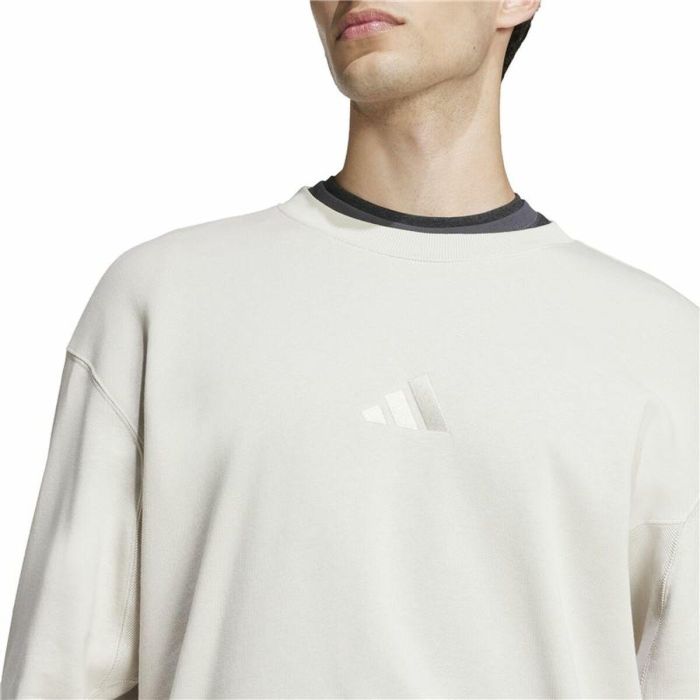 Sudadera sin Capucha Hombre Adidas All Szn French Terry Crew Beige 2 Sudadera sin Capucha Hombre Adidas All Szn French Terry Crew Beige 2