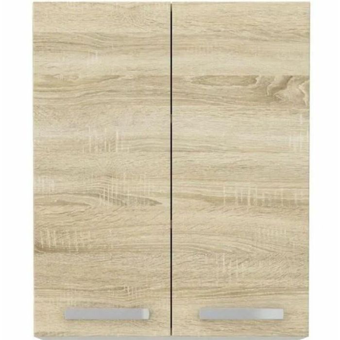 LASSEN Mueble Alto con 2 Puertas Batientes - Acabado Roble Sonoma - 60 cm Ancho x 31.6 cm Profundo x 72 cm Alto LASSEN Mueble Alto con 2 Puertas Batientes - Acabado Roble Sonoma - 60 cm Ancho x 31.6 cm Profundo x 72 cm Alto