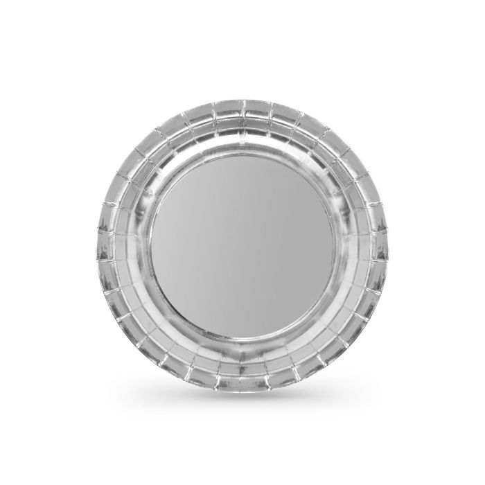 Set de 10 platos de cartón plata Algon 20 cm (18 Cajas) 1 Set de 10 platos de cartón plata Algon 20 cm (18 Cajas) 1
