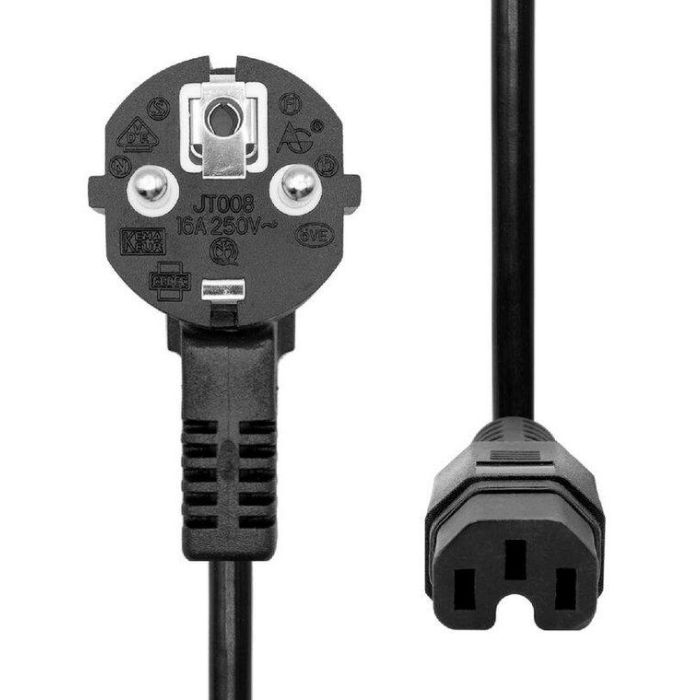 ProXtend Power Cord Schuko Angled to C15 0.5M Black ProXtend Power Cord Schuko Angled to C15 0.5M Black
