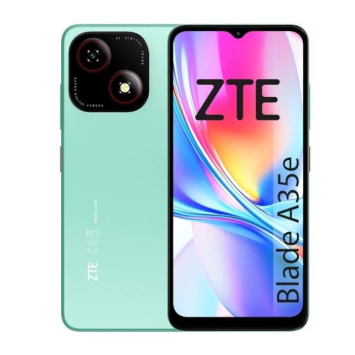 ZTE Blade A35E Smartphone Android 14 GO con 2+2GB RAM, 32GB ROM, Procesador Octa-core, Pantalla 6.52" HD y Batería 5000 mAh.
