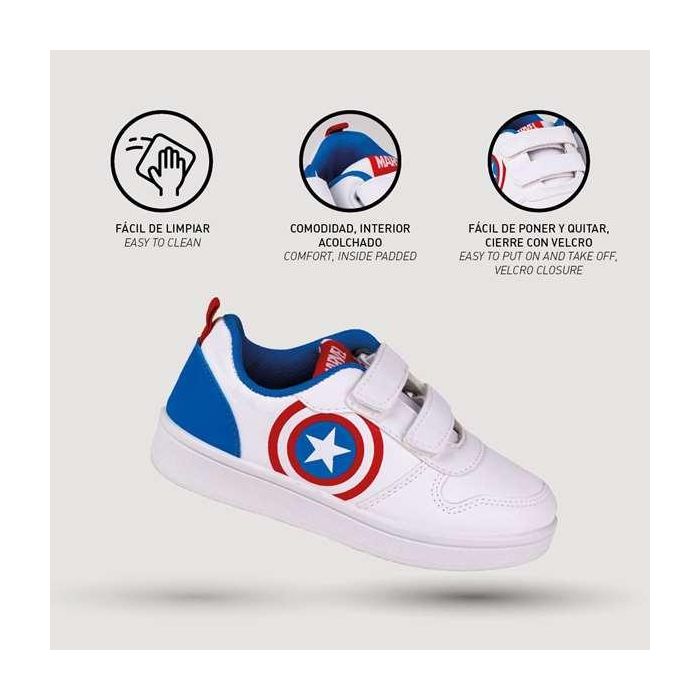 Zapatillas Deportivas Infantiles The Avengers Velcro Blanco 29 2