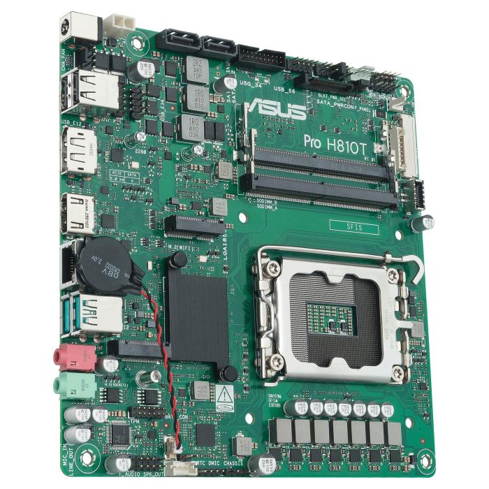 ASUS Placa Base H810T-CSM para Intel Core Ultra Series 2, DDR5-SDRAM, Mini ITX 2