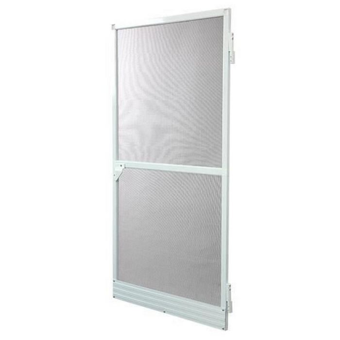 Pantalla de puerta con bisagras - H220 cm x L100 cm - Aluminio blanco