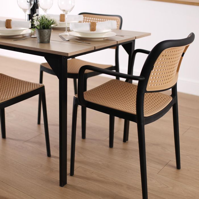 Silla Reposabrazos Venus Negra Versa 58X81CM (4 Unidades) 1 Silla Reposabrazos Venus Negra Versa 58X81CM (4 Unidades) 1