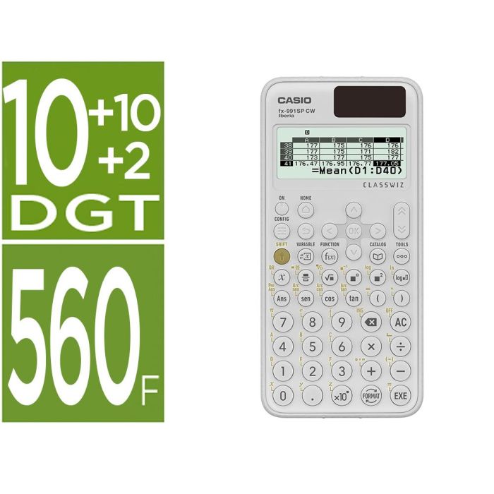 Casio Calculadora Cientifica Negro-Blanco 15 Y 10+2 Dígitos 576 Funciones Fx-991Spcw