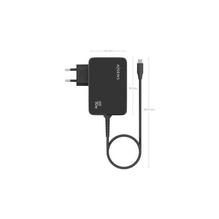 AISENS - CARGADOR GaN 90W PD3.0 1XUSB-C 1.8M, NEGRO 3 AISENS - CARGADOR GaN 90W PD3.0 1XUSB-C 1.8M, NEGRO 3