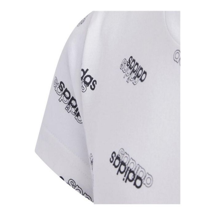 Camiseta de Manga Corta Infantil Adidas Sportswear Blanco 7